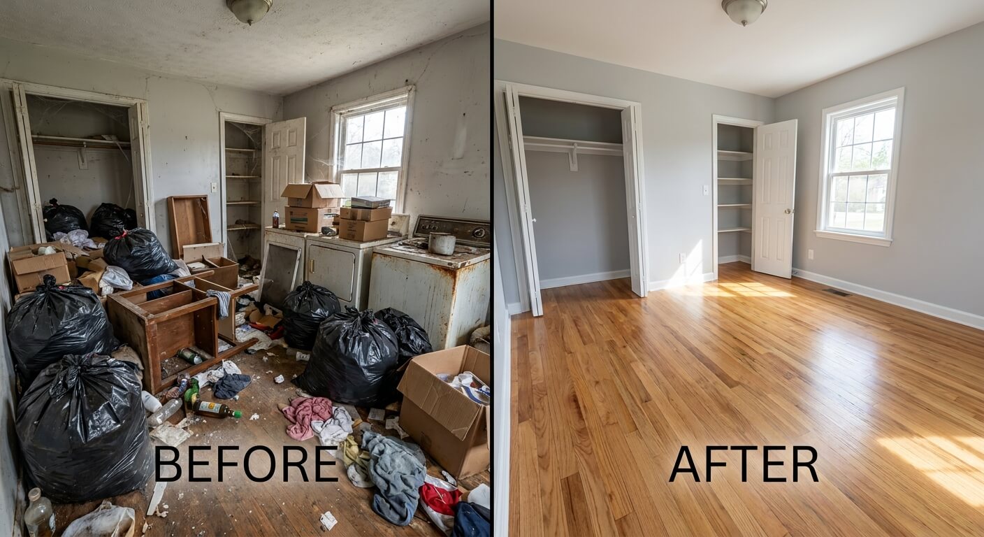 Clean Marin County property exterior after junk removal